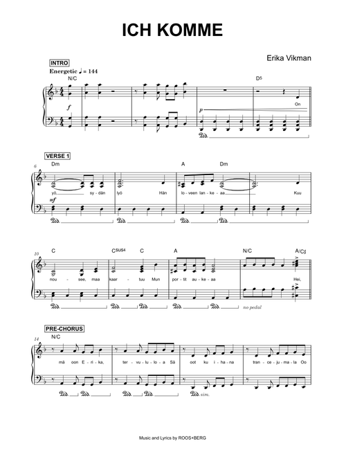 ICH KOMME - Erika Vikman (Piano)