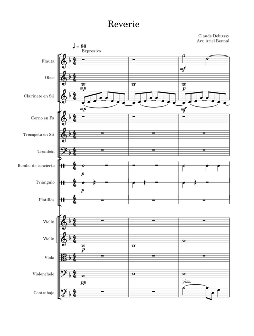 Rêverie – Claude Debussy Orquestra version by Ariel Bernal
