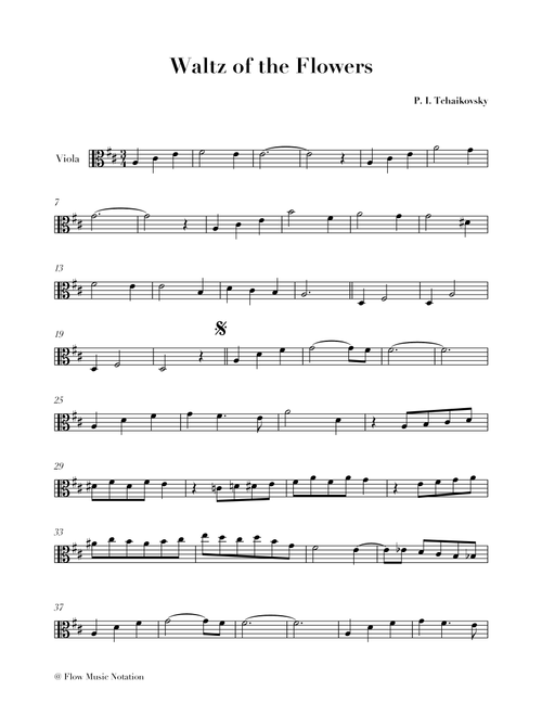 Waltz of the Flowers (from the Nutcracker) (Arr. DA Castro) - Piotr Ilitch Tchaikovski (Viola Solo)