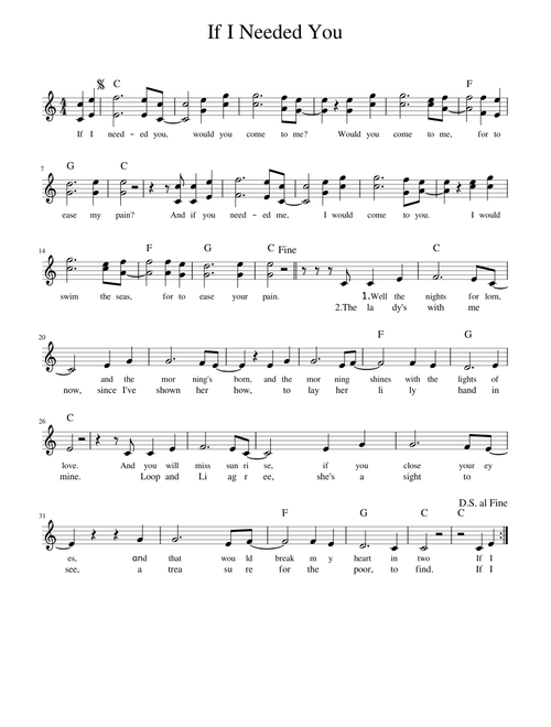 If I Needed You - Broken Circle Breakdown 