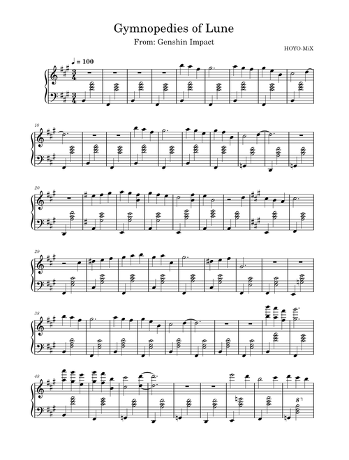 Gymnopedies of Lune – HOYO-MiX (Genshin Impact)