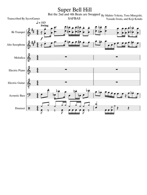 Super Bell Hill - Super Mario 3D World [But the 2nd and 4th Beats are Swapped (SaFBaS)]