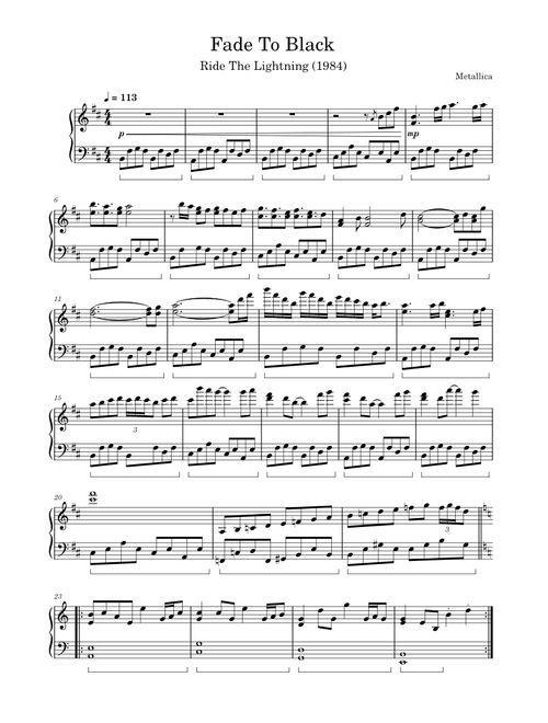 Fade To Black – Metallica