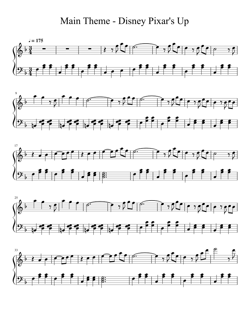 Pixar piano book top