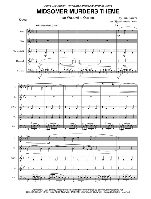 Midsomer Murders (Arr. Sjoerd van der Veen) - Jim Parker (Woodwind Ensemble)