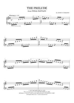Final Fantasy III Prelude - Nobuo Uematsu Sheet Music for Piano