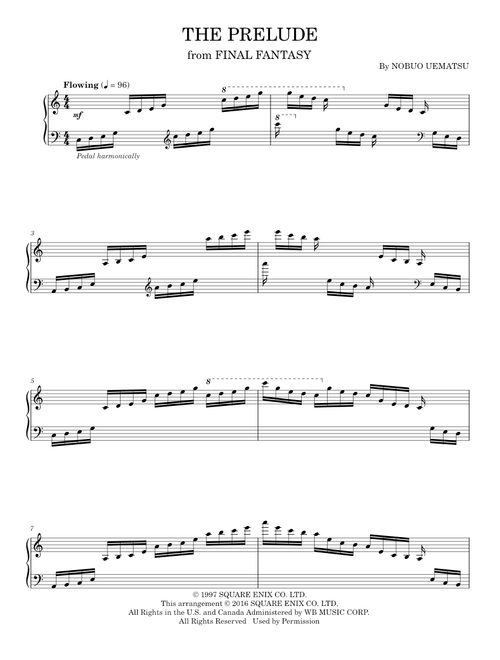 Final Fantasy Prelude - Nobuo Uematsu (Piano Solo)