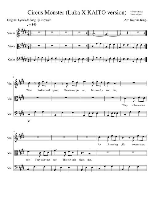 Circus Monster (Luka X KAITO version + lyrics) FINISHED