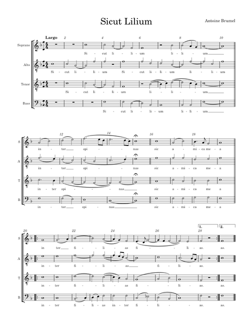 Sicut Lilium– Antoine Brumel