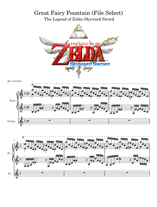 The Legend of Zelda Skyward Sword-Great Fairy Fountain (File Select)