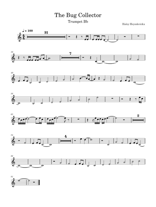 The Bug Collector - Haley Heynderickx (Trumpet Bb)