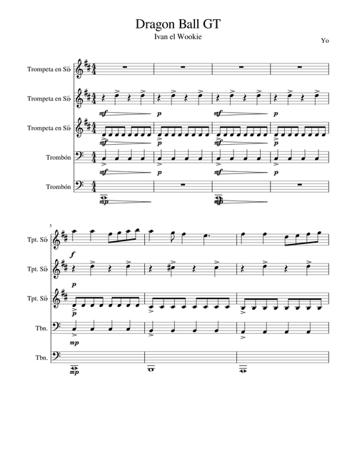 Dragon Ball GT (Brass quintet)