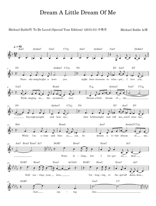 Dream a little dream of me - Michael Bublé