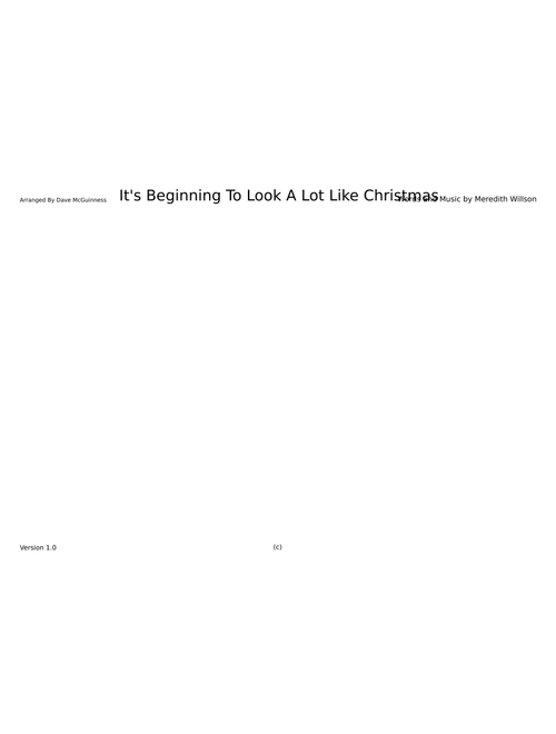 It's Beginning To Look Like Christmas – Meredith Willson