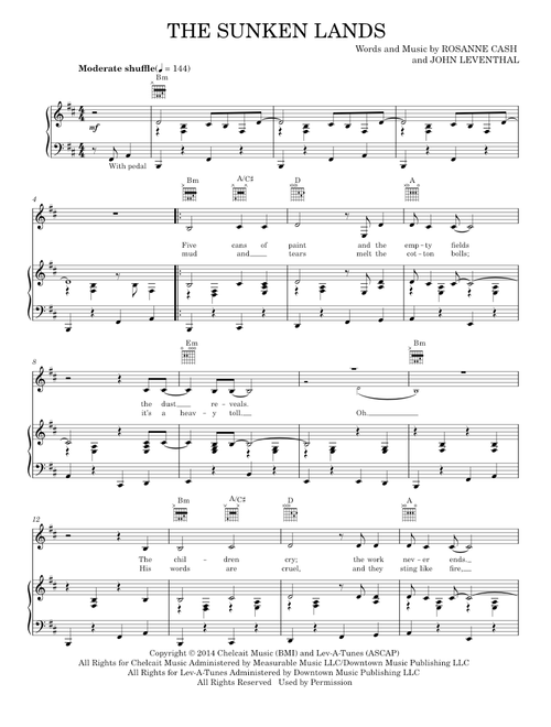 The Sunken Lands - Rosanne Cash (Piano-Vocal-Guitar)