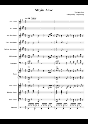 THE BEE GEES BEST バンドスコア THE BEE GEES BEST Band Score