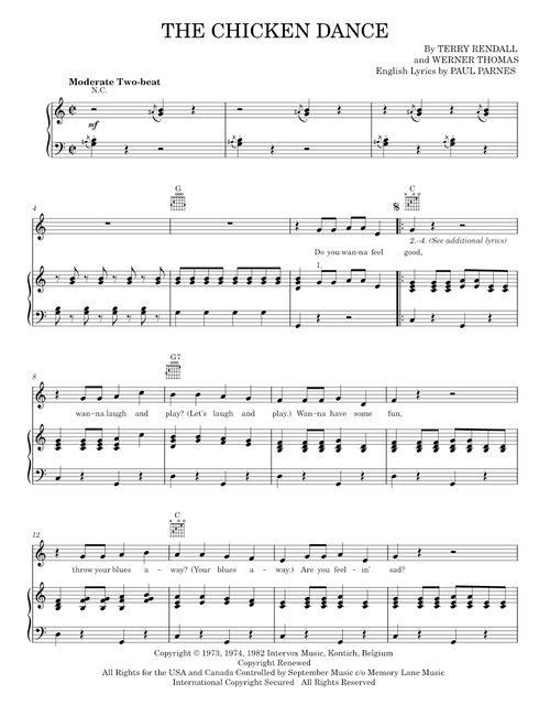 The chicken dance - Werner Thomas (Piano-Vocal-Guitar)