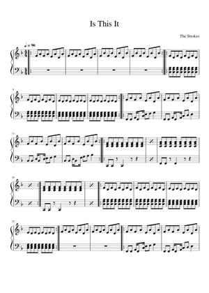 Is this it – The Strokes Sheet Music and Tab with Chords for