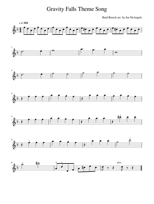 Gravity Falls Theme Song Violin Solo