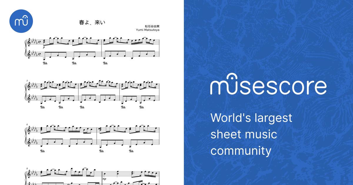 春よ、来い - 松任谷由実 Sheet Music for Piano (Solo) | MuseScore.com