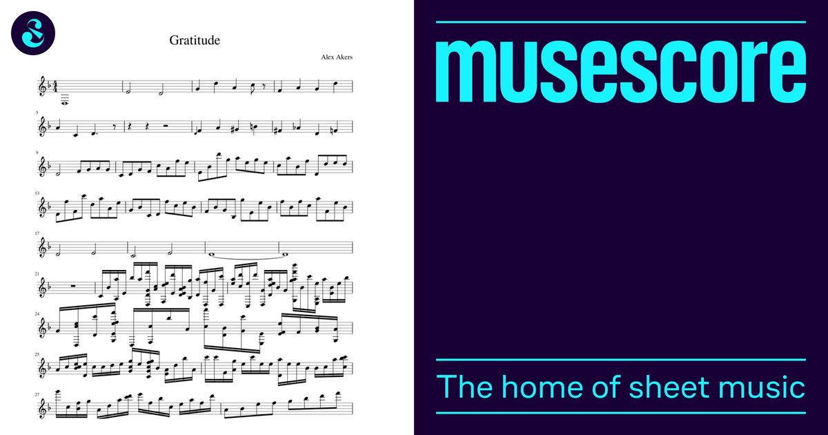 Gratitude Sheet Music for Piano (Solo) Easy | MuseScore.com