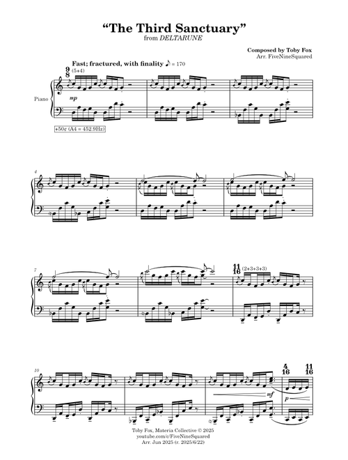 "The Third Sanctuary" - Toby Fox (from DELTARUNE)