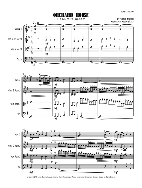 Orchard House (Arr. Alison Gillies) - Thomas Newman (String Ensemble)