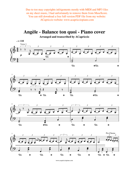 Angèle - Balance ton quoi - Piano cover