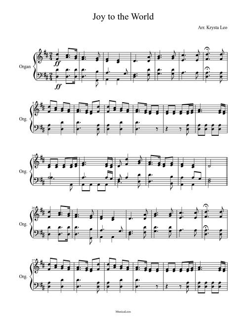 Joy to the World - Organ
