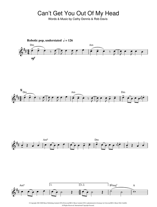Can't Get You Out Of My Head - Kylie Minogue (Saxophone Solo)