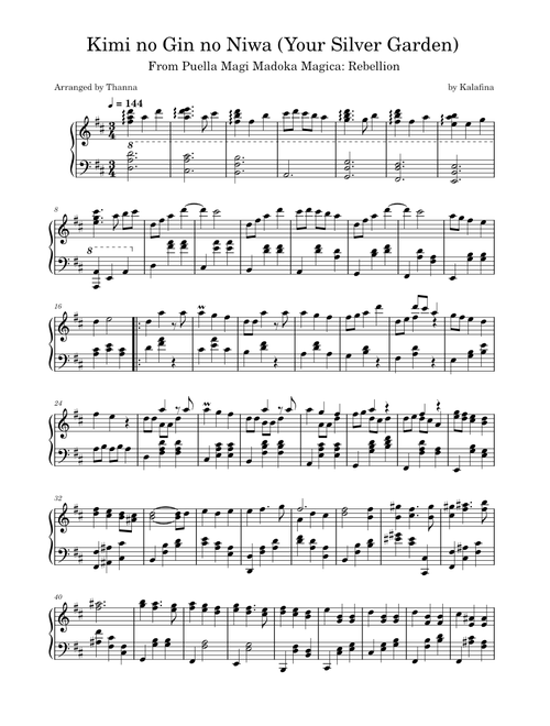 Kimi no Gin no Niwa (Puella Magi Madoka Magica: Rebellion) – Kalafina