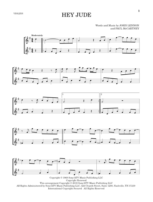 Hey Jude - The Beatles (Violin Duet)