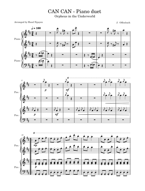 Can-Can – Jacques Offenbach Can Can Piano Four Hands – Jacques Offenbach