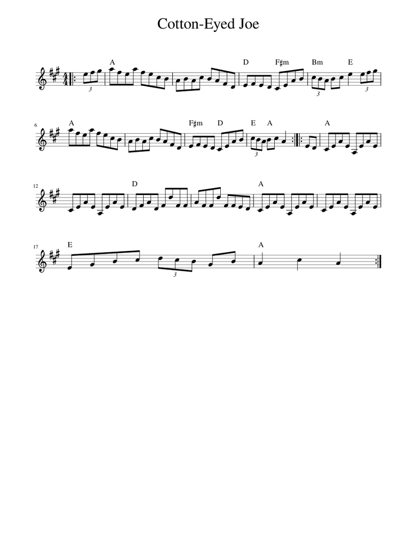 CottonEyed Joe Sheet music for Piano (Solo)