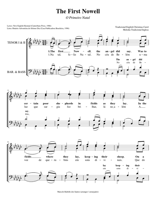 The First Noel (O Primeiro Natal) - English Tradicional