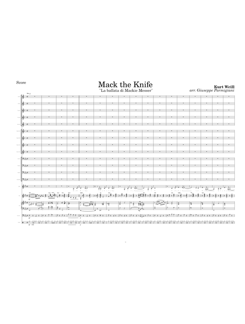 Mack the knife – Kurt Weill (Canto e Big Band)