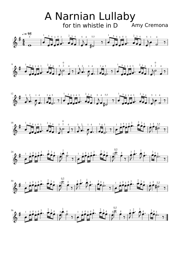 Narnia lullaby tin whistle discount