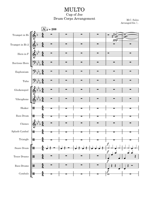 MULTO - Cup of Joe Drum Corps Arrangement – mrkchstrsls