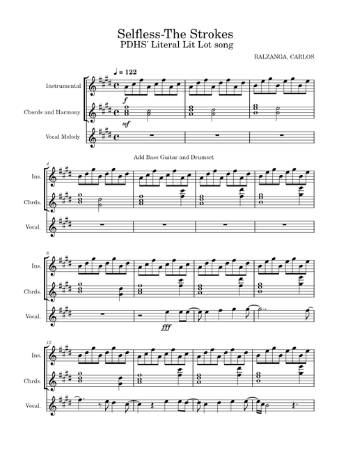 Selfless – The Strokes Selfless-Score