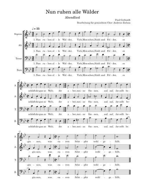 Nun ruhen alle Wälder – Paul Gerhardt