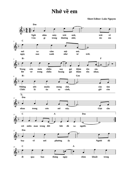 Nhớ về em – Luke Nguyen