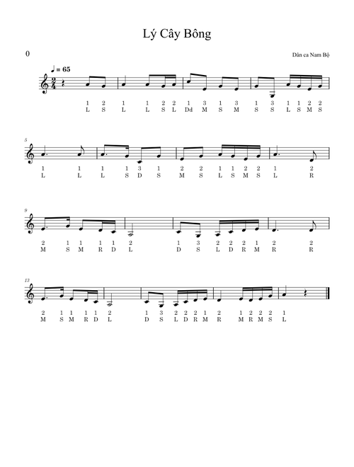 Lý Cây Bông - Dân ca Nam Bộ
