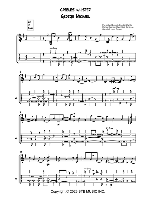 Careless Whisper (Arr. by Ezequiel zeferino edição) - Gabrielle Aplin (Guitar Tab)