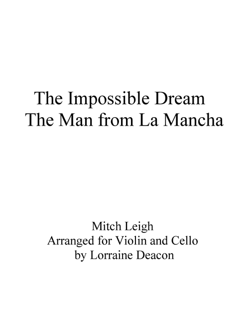 The Impossible Dream (the Quest) (Arr. Lorraine Deacon) - Rouvaun (Instrumental Duet)