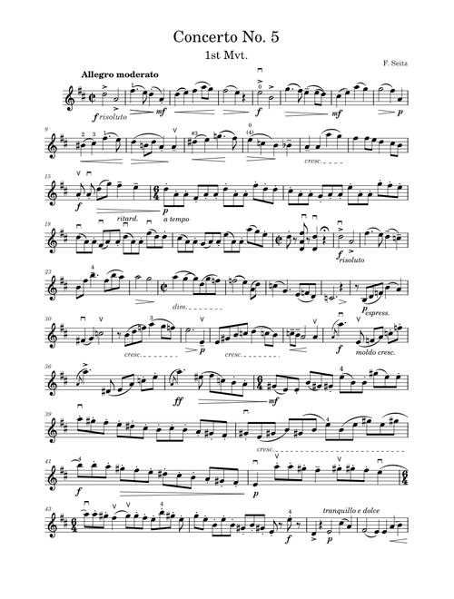 Concerto nº 5 1st Mvt- Friedrich Seitz