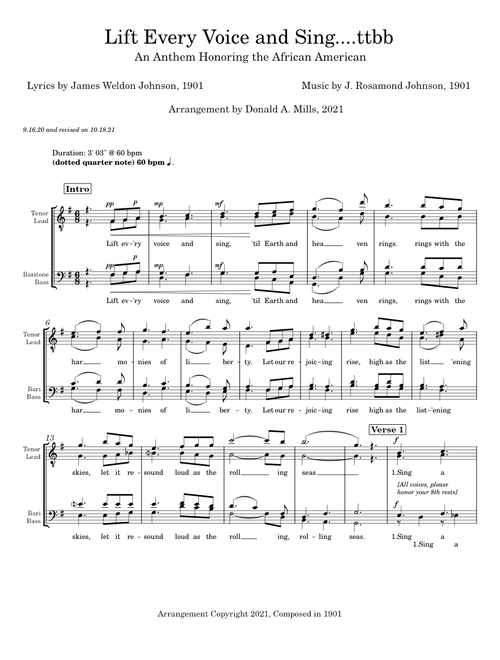 Lift every voice and sing – John R. Johnson