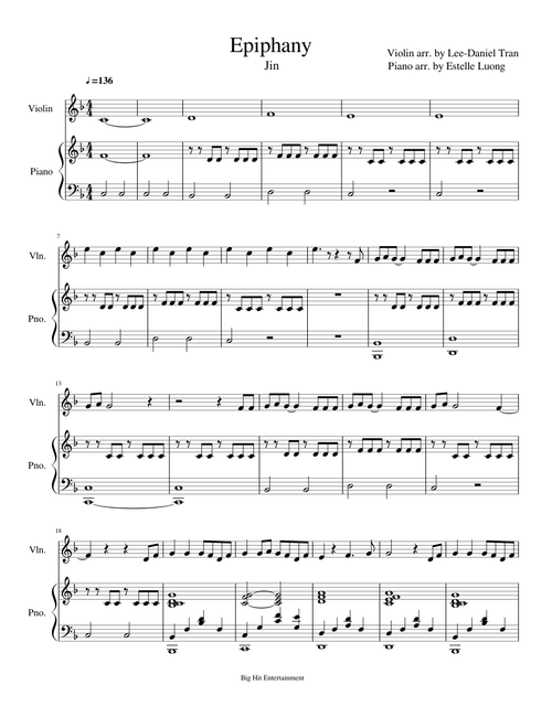 Epiphany: Jin (Violin and Piano)
