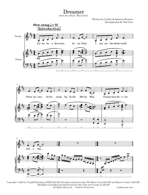Dreamer – Laufey 'Bewitched' (Official Piano-Voice Sheet)