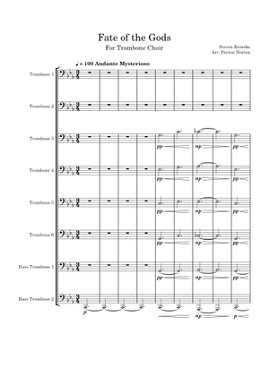 Fate of The Gods Sheet Music for Trombone, Tuba, Flute, Oboe
