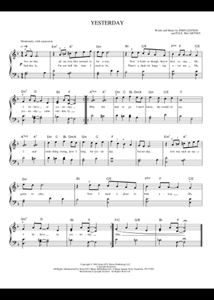 YESTERDAY THE BEATLES SONG 　ヤマハ自動ピアノ YESTERDAY THE BEATLES SONG ヤマハ自動ピアノ Yesterday - The